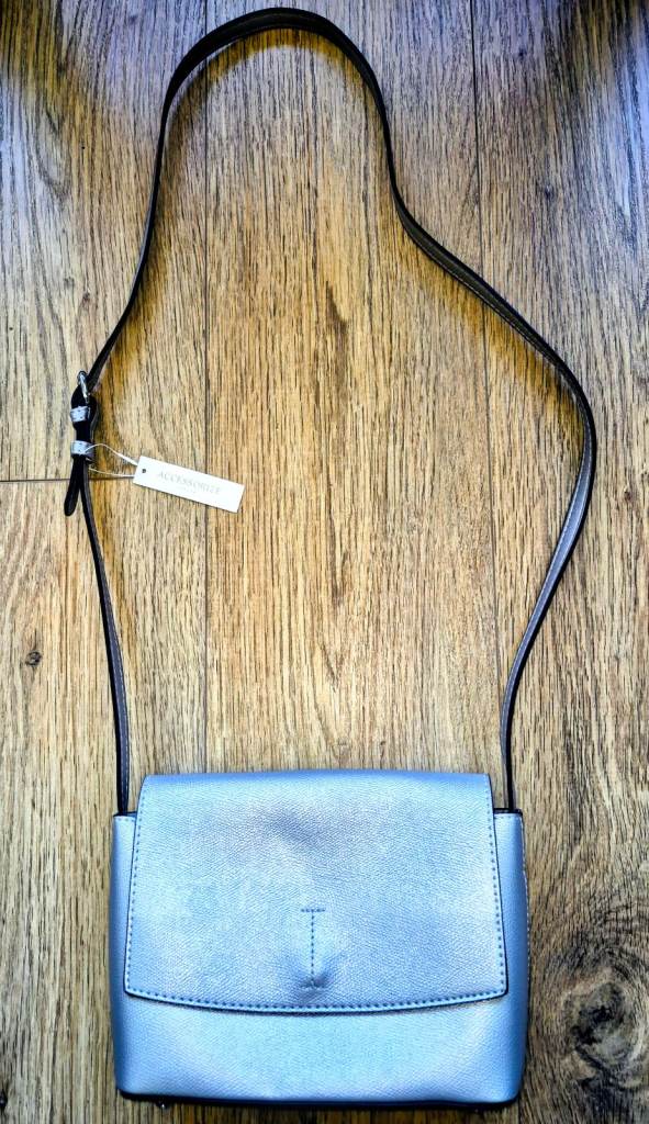 Silver Messenger Bag