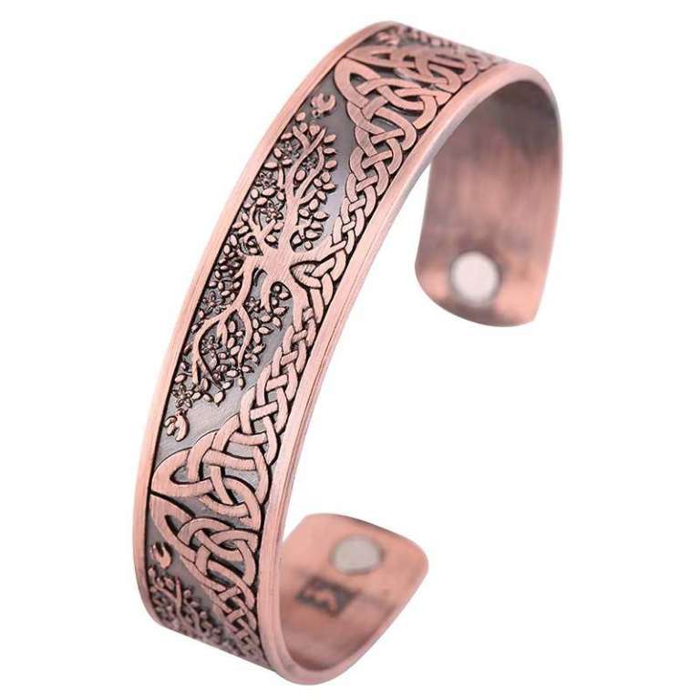 Tree Of Life Copper Bracelet Bangle Relief Arthritis. Magnetic Solid Pure Copper.