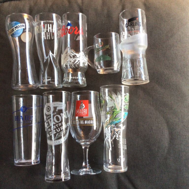 BEER PINT GLASSES MAN CAVE SUMMER 