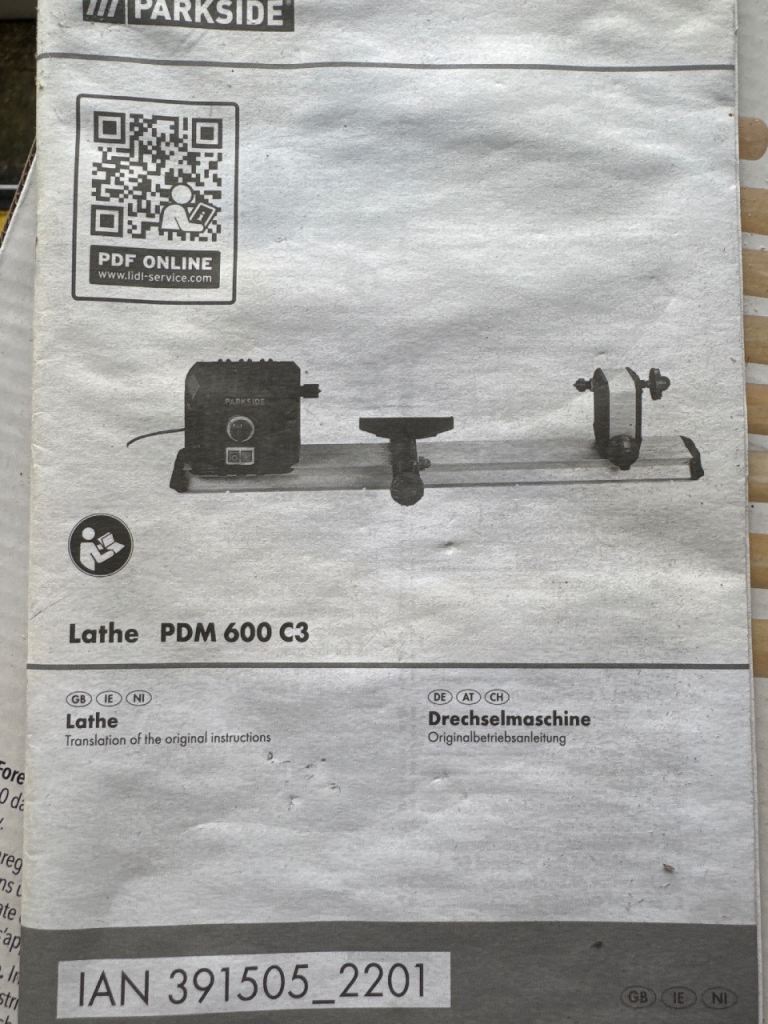 Parkside PDM600 Lathe