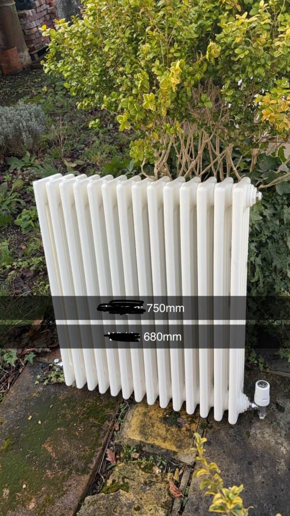 White Cast Iron Radiators- Various Sizes Available