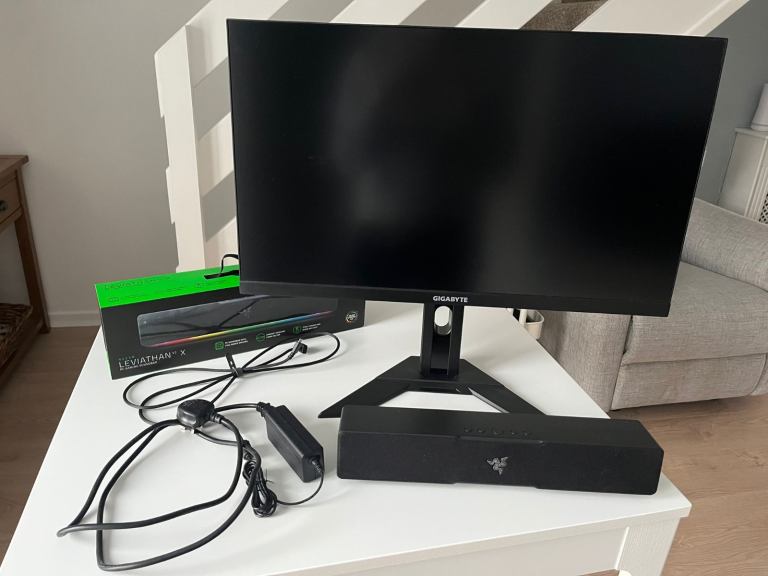 1440p Gaming Monitor and Bluetooth Soundbar