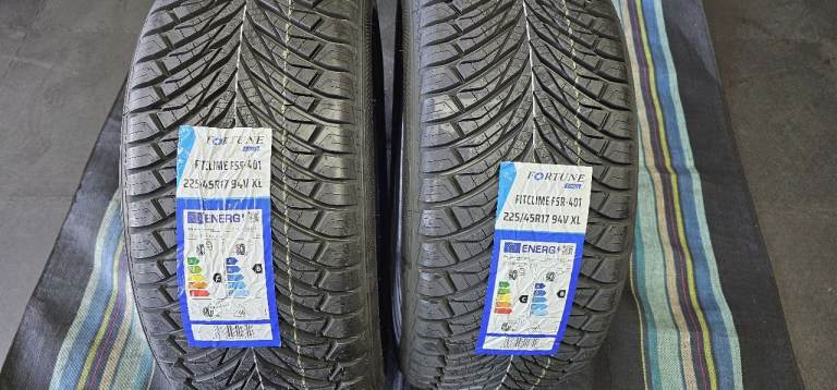 225 45 17   2 x tyres NEW !! Fotrune Fit Clime All Seasons