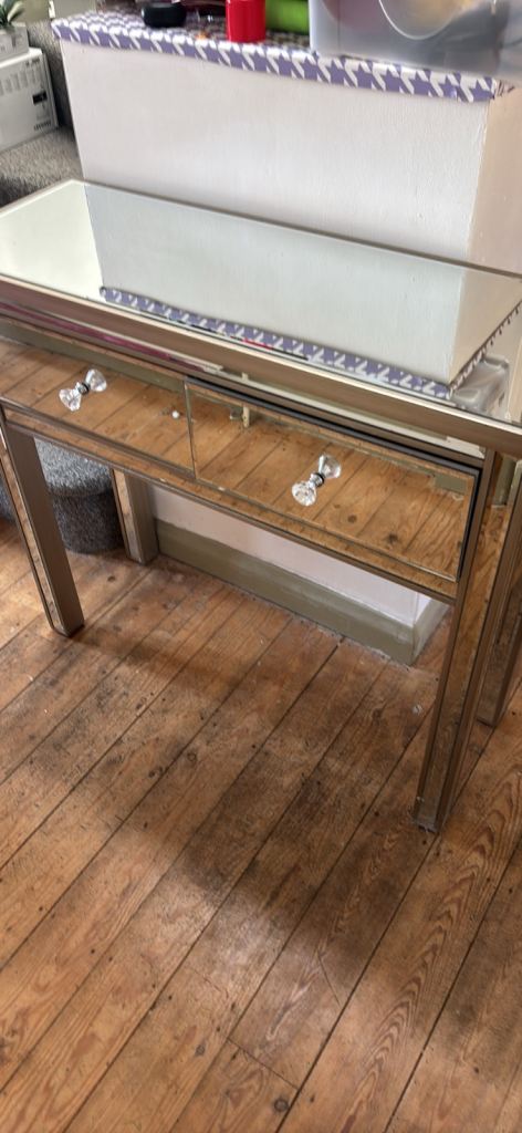 Mirrored Dressing Table with Two Drawers – Good Condition