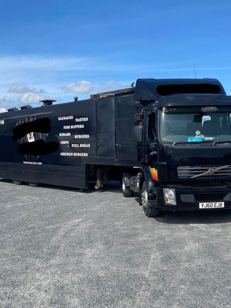 Catering trailer mobile fish and chip van