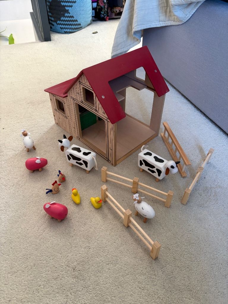 Wooden farm toy