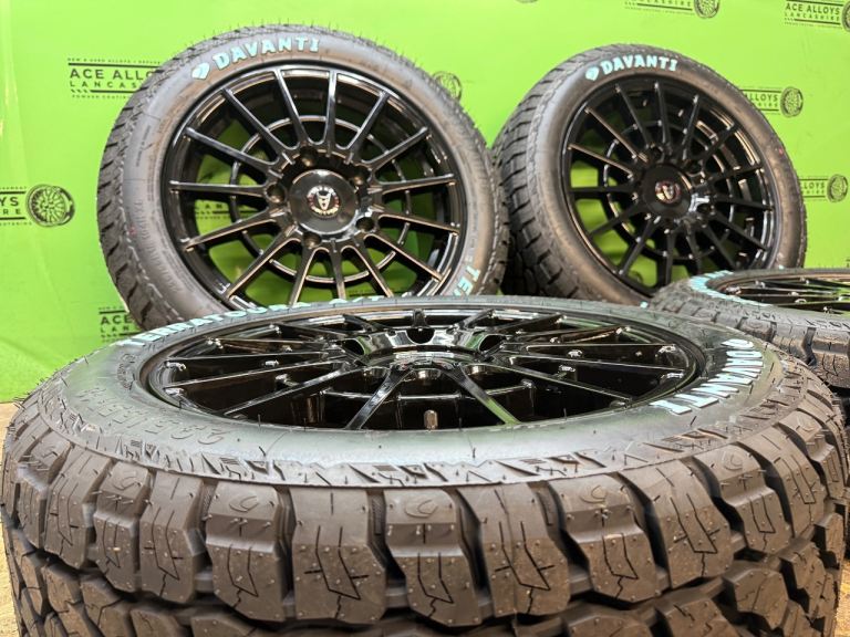 *BRAND NEW* WOLFRACE SUPER T FORD TRANSIT CUSTOM 18” 5x160 ALLOY WHEELS + DAVANTI ALL TERRAIN TYRES