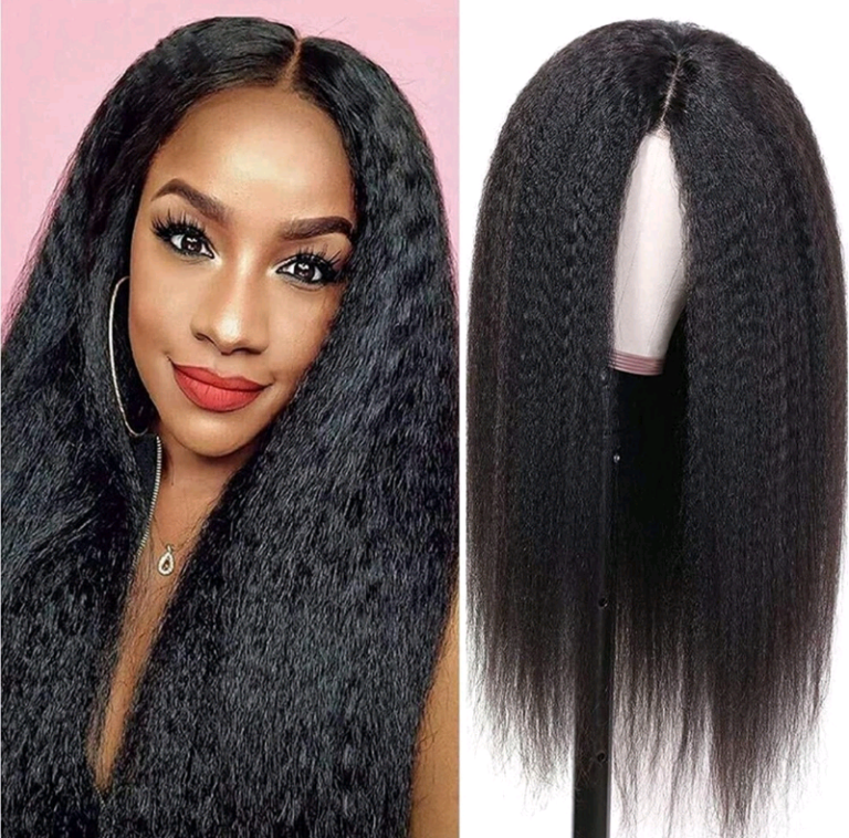 SKULD 13x4 HD Lace Front Wigs Yaki Straight Human Hair Wig