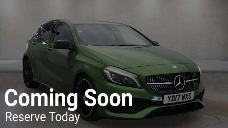 2017 Mercedes-Benz A-Class 2017 17-Reg Mercedes A200d AMG Line Premium Auto,Elbaite Green,FSH!! H...