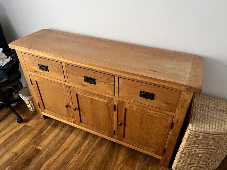 Solid Wood Sideboard - Good Condition Oak Furniture