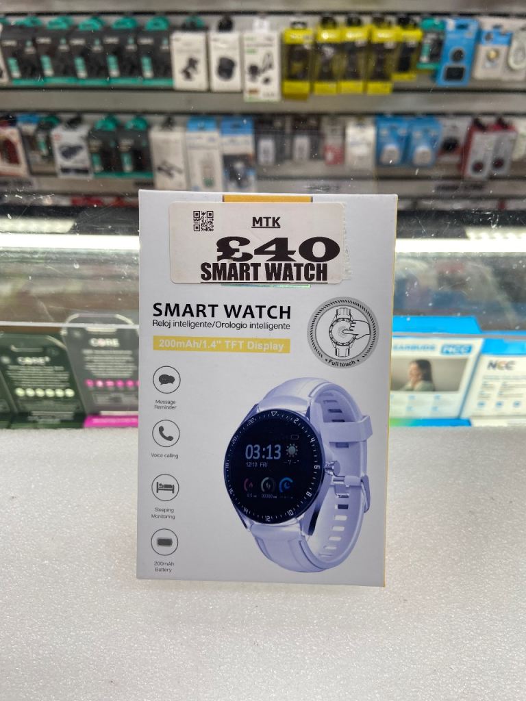 New Smart Watch – White Strap, Unused