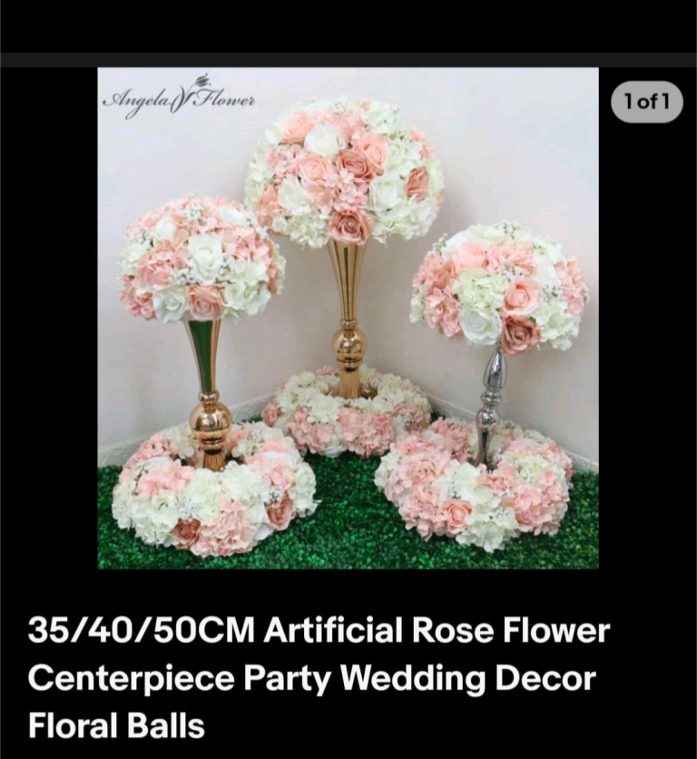 Event large flower (40 and 50cm) centre pieces x4