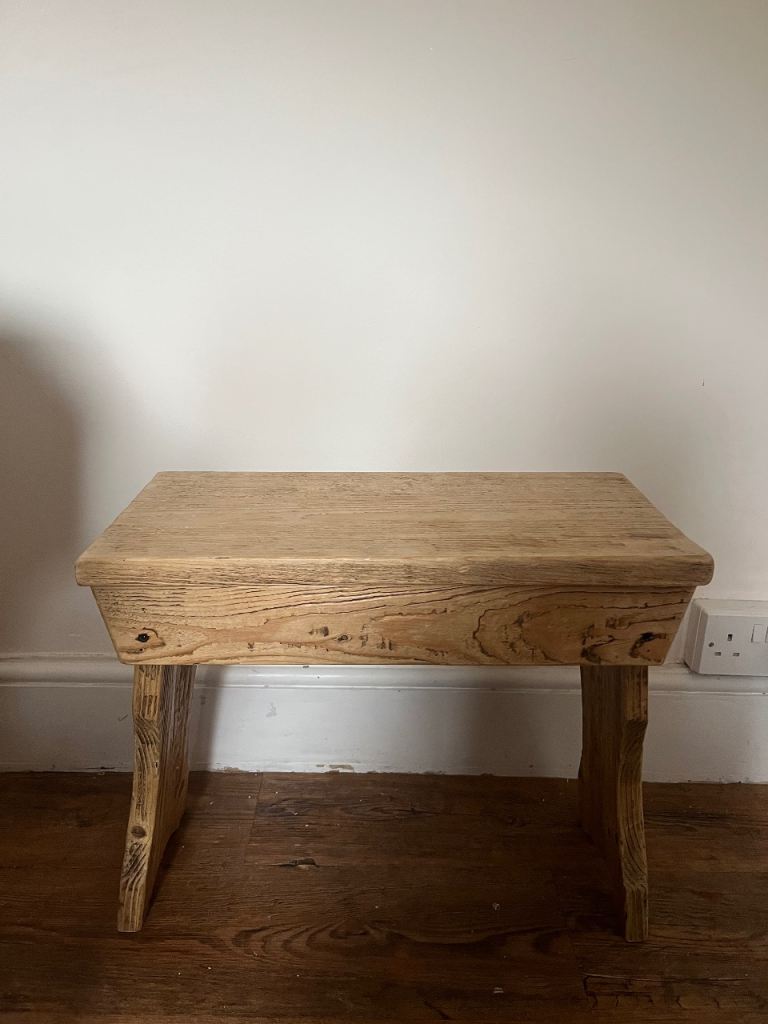 Antique pine stool