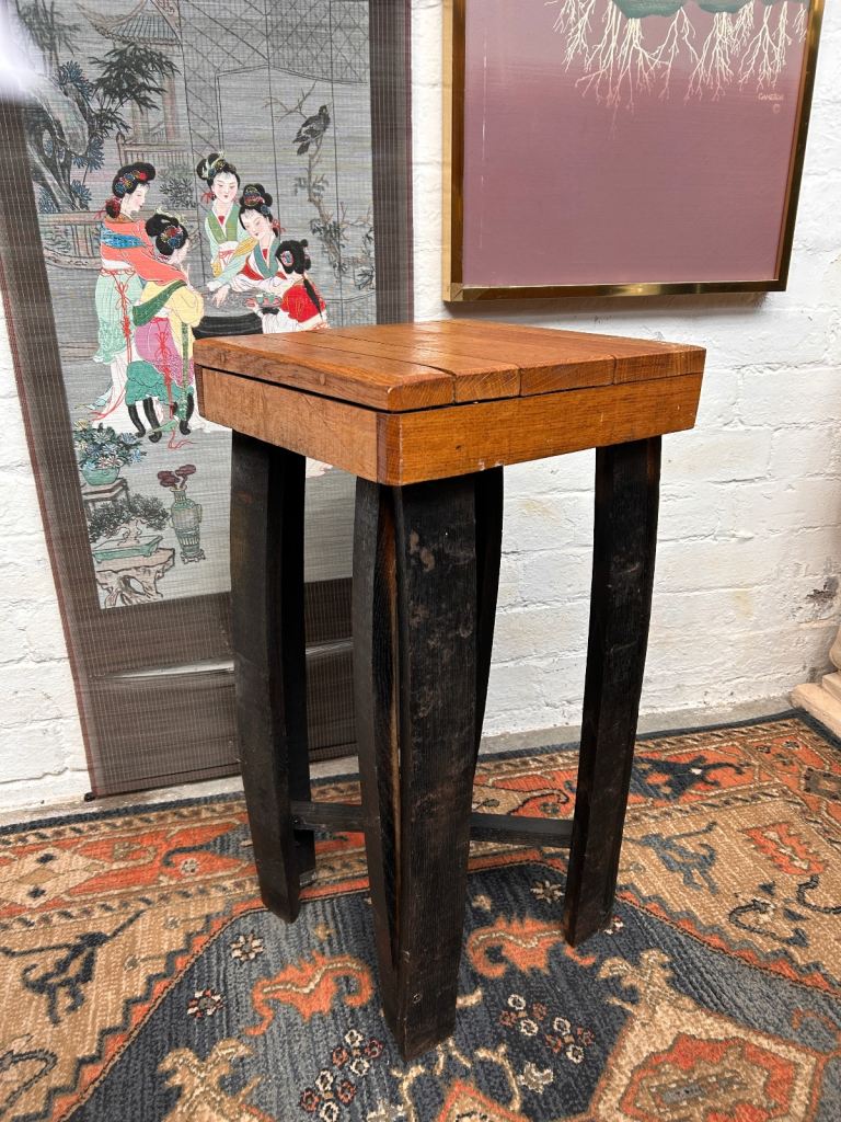 Whiskey Barrel Bar Stool