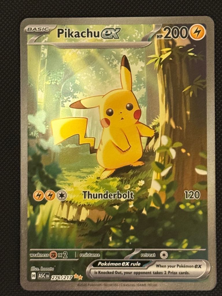 Pikachu ex SIR 276/217 freshly pack pulled.  