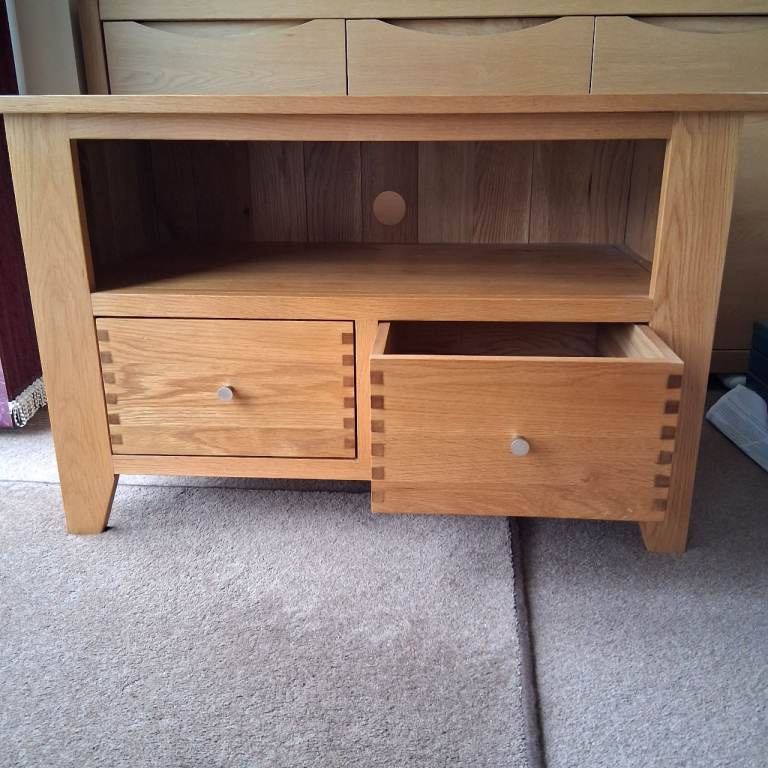 Perfect solid oak TV stand and Storage 