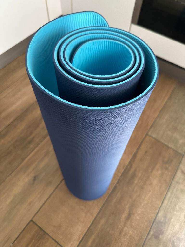 Exercise equipment bundle — yoga mat, foam roller, resistance bands and dumbells