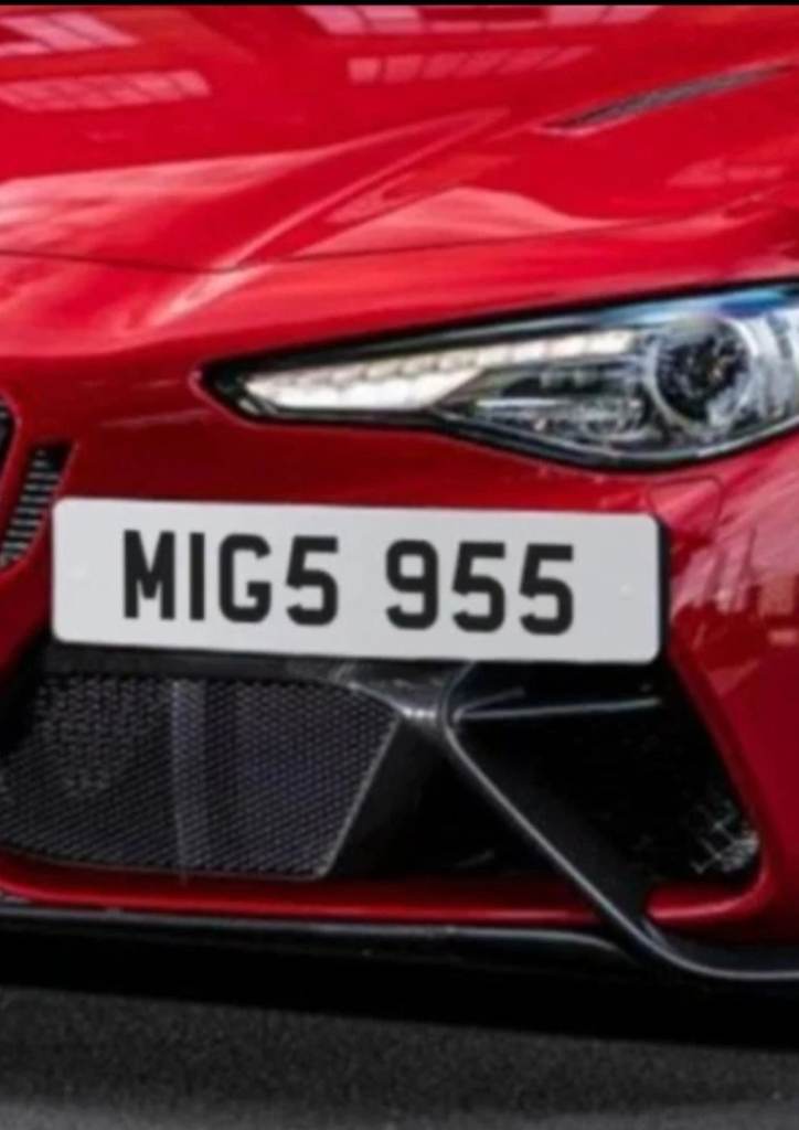 MIG 5 9 55 BIRTHDAY CHERISHED NUMBER PRIVATE PLATE REG DATELESS WELDER JOB GIFT 