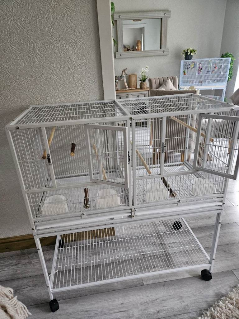 White Bird Cage & Stand 