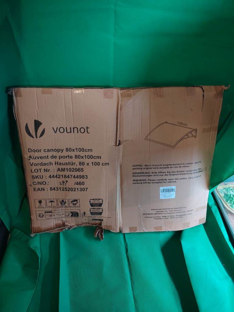 Brand New Vounot Door Canopy 80x100cm – Still Boxed