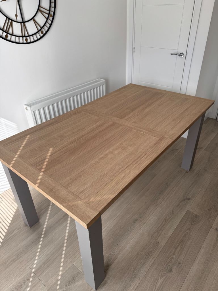 Next Dove Grey Dining Table 6 to 10 seater 
