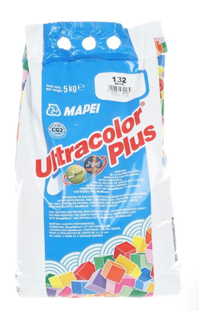 Mapei Ultra Colour Tile Grout 132 Beige 5kg Bag