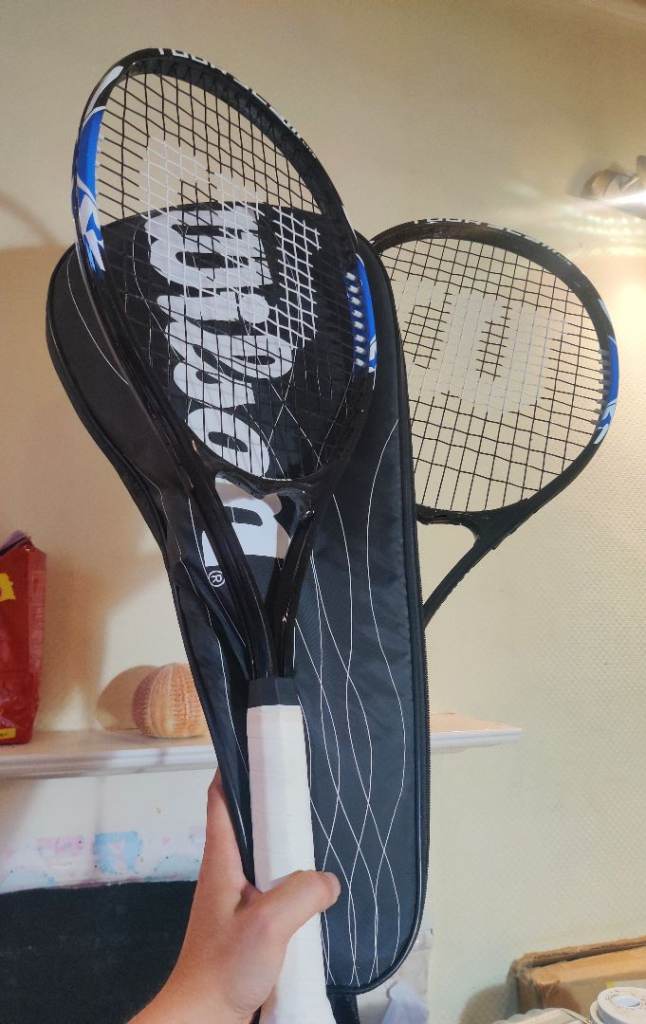 Two Wilson Tennis Racket with Cover – Good Condition