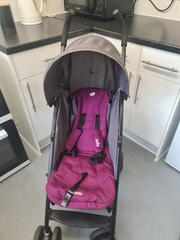 Joie Pushchair - Purple/Grey, Good Condition