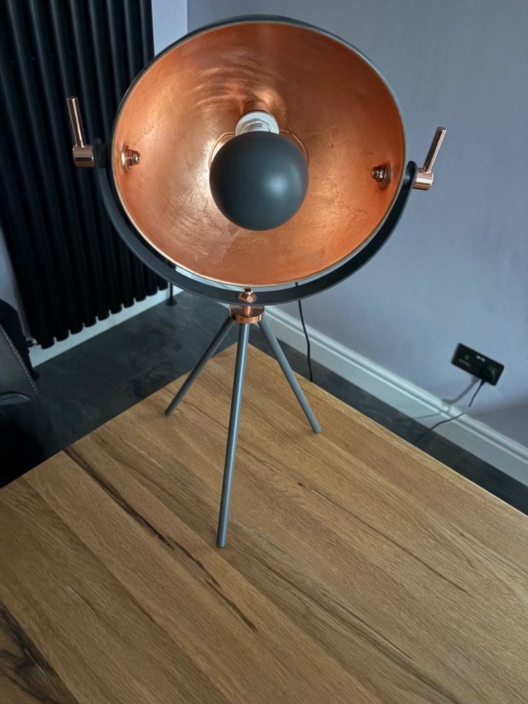 Table Lamp With Copper Effect Shade