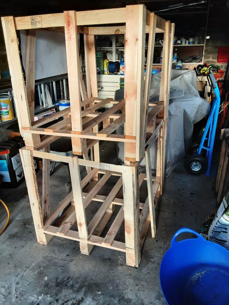 Pallets/crates x 2 used to deliver logs