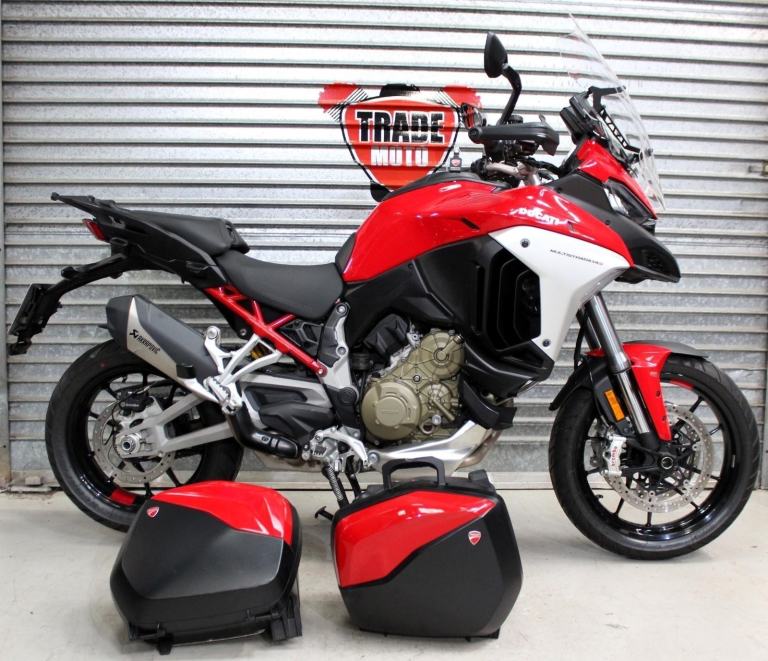2021 21 DUCATI V4S MULTISTRADA RADAR FSH TRADE SALE RED &PANNIERS 26K V4 S 1158