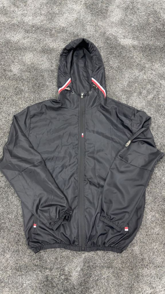 Black Moncler Windbreaker Jacket – Men’s Size Large – Brand New