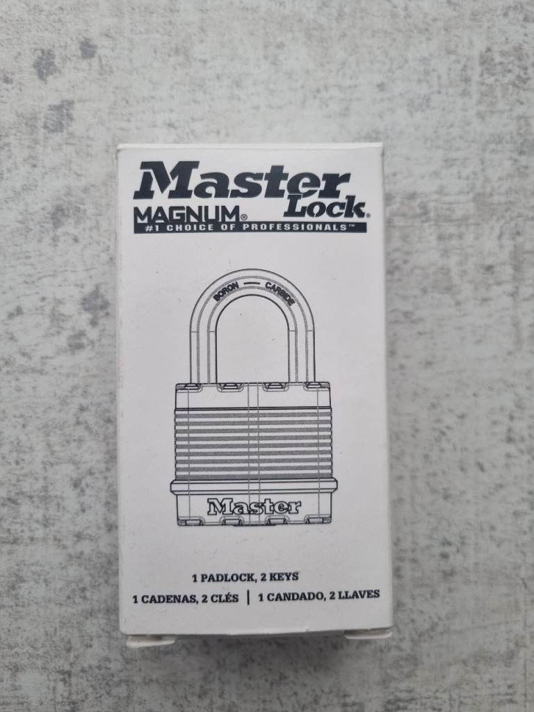 Two Master Lock Magnum Padlock with 3 Keys – New in Box