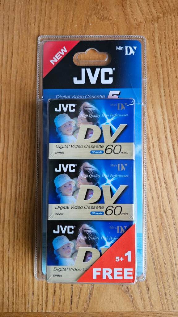 6 x JVC HIGH QUALITY DVM-60 MINI DV DIGITAL VIDEO CAMCORDER TAPES.