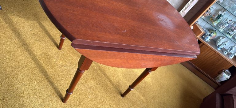 Solid wood folding dining table mid 19 century 