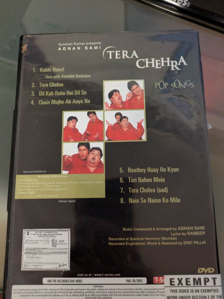 Tera Chehra 8 Pop Songs Kabhi Naee A Duet with Amitabh Bachchan Hindi Music DVD