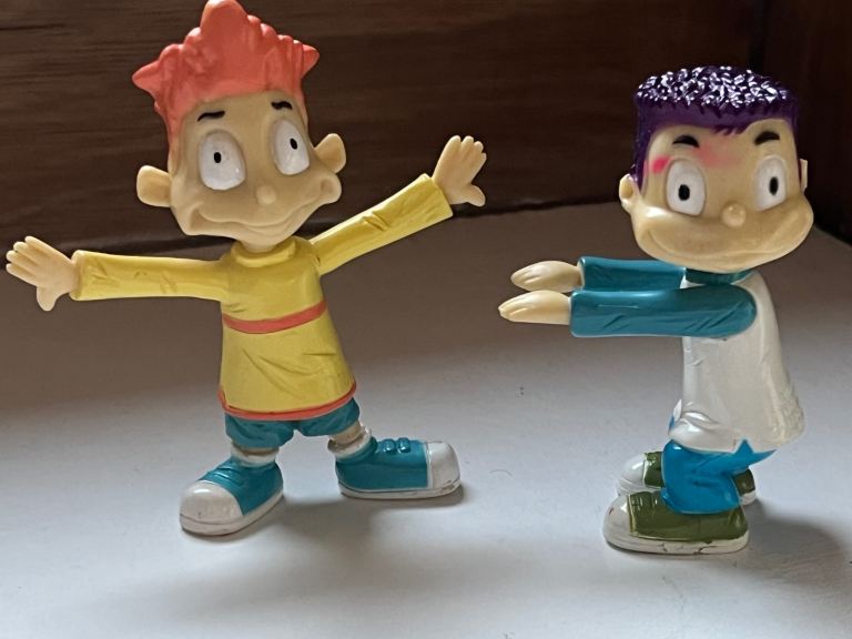Rugrats All Grown Up! Dil & Tommy Pickles Figures (2004) – Vintage Nickelodeon Toy – Set of 2