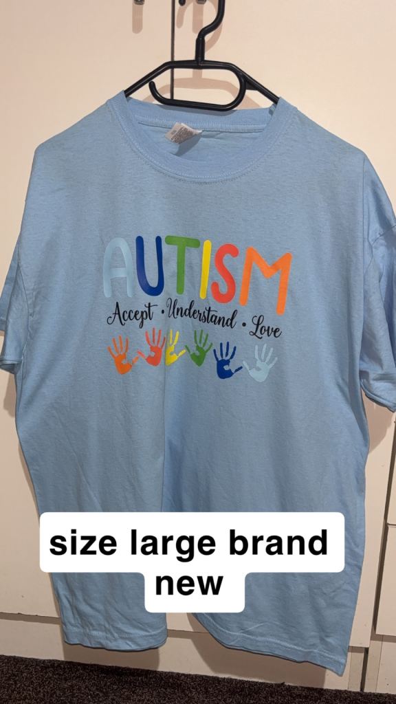 image for size large men’s tshirt autism 