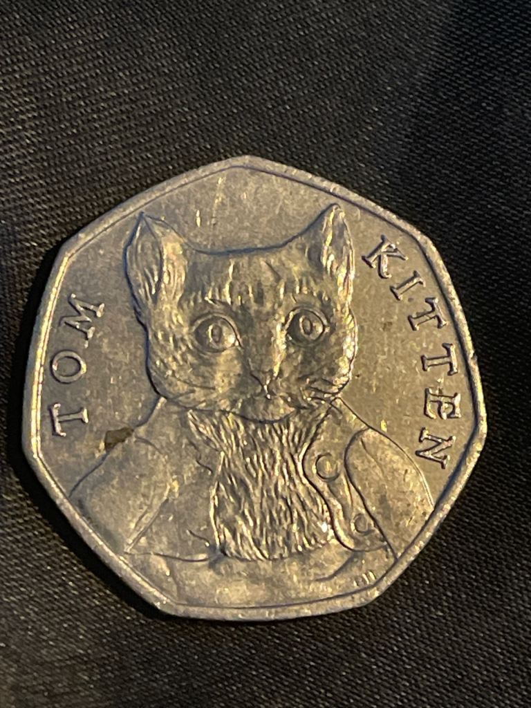 Tom Kitten 50p Coin – Good Condition