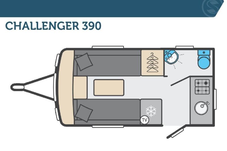Swift Challenger Compact 390, NEW 2026 Touring Caravan