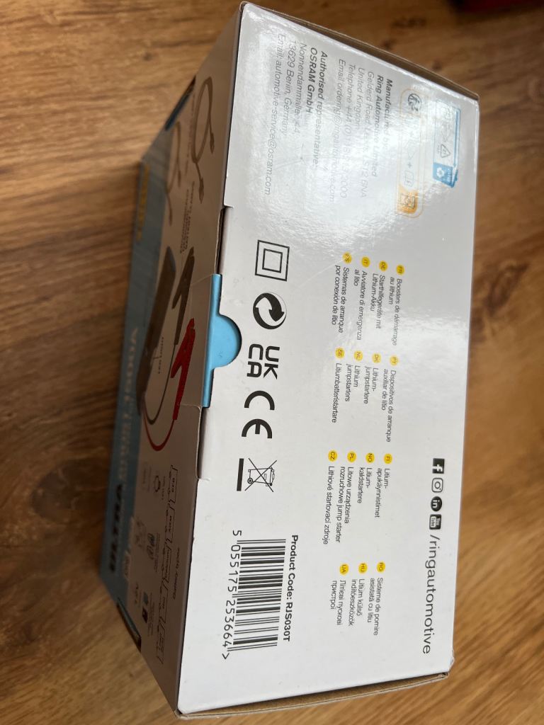 RING Ultraboost 1500Ah Car Battery Jump Starter Brand New unopened and unused