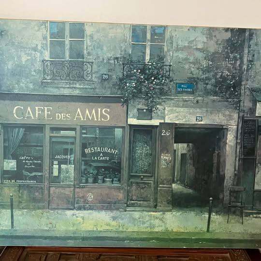 Chui Tak Hak -Cafe des Amis-Print on canvas