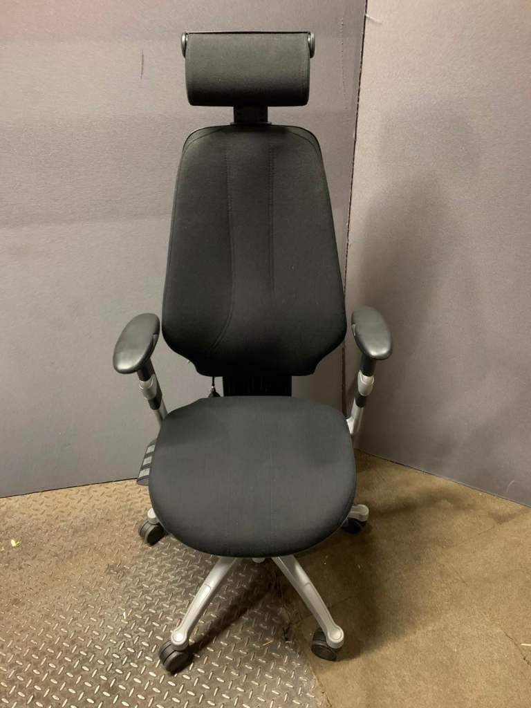 Rh logic ergonomic DSE office chair with headrest and lumbar pump