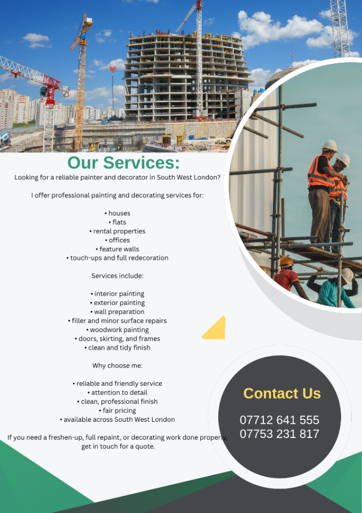 Painter and Decorator in South West London | Reliable, Clean, Affordable