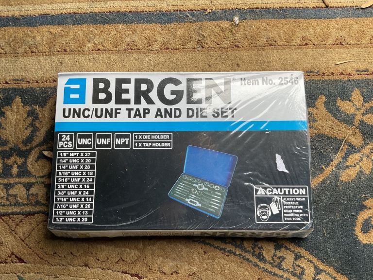 One Brand New & Sealed Bergen UNC/UNF 24 Piece Tap & Dye Set