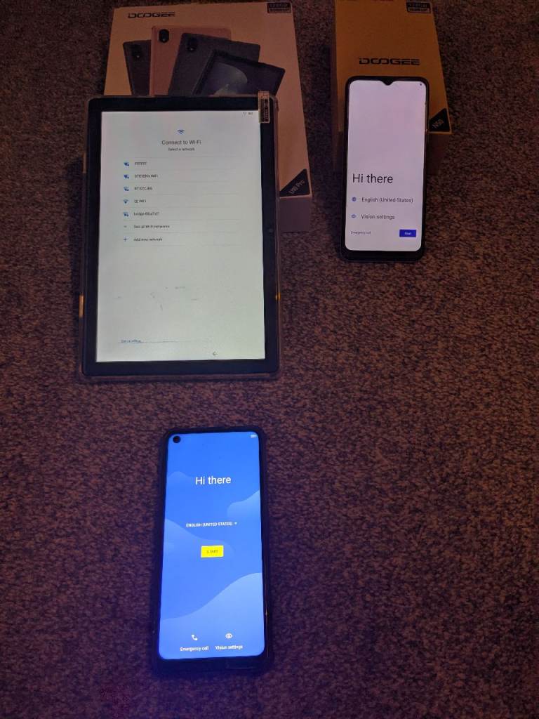 2 doogee mobile phones PLUS 1 doogee tablet