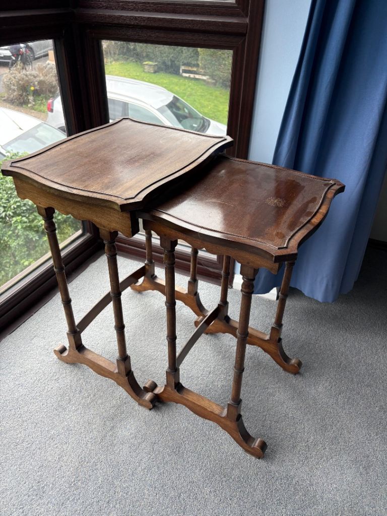 Vintage set of nesting tables 