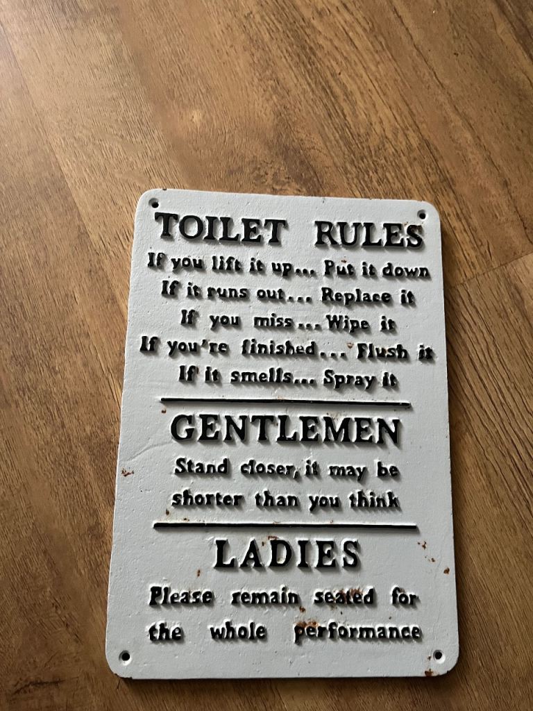 Cast iron sign 