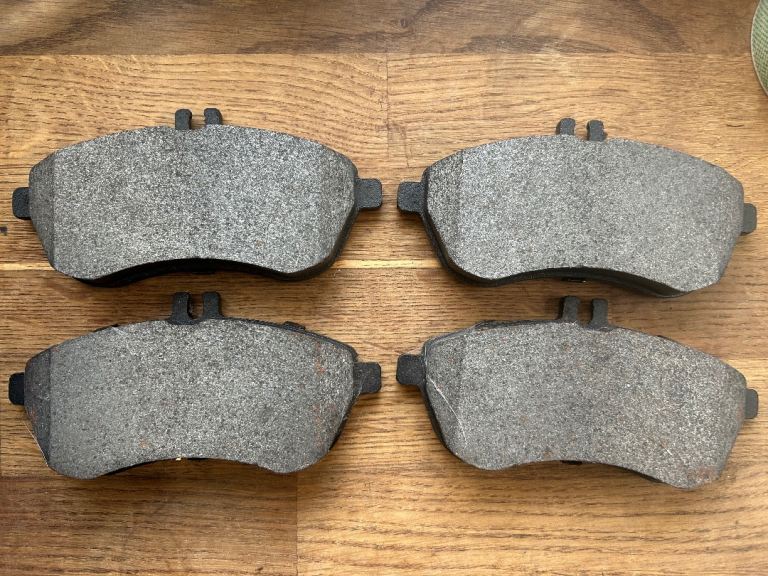 Mercedes brake pads front & back . New . Box damage 