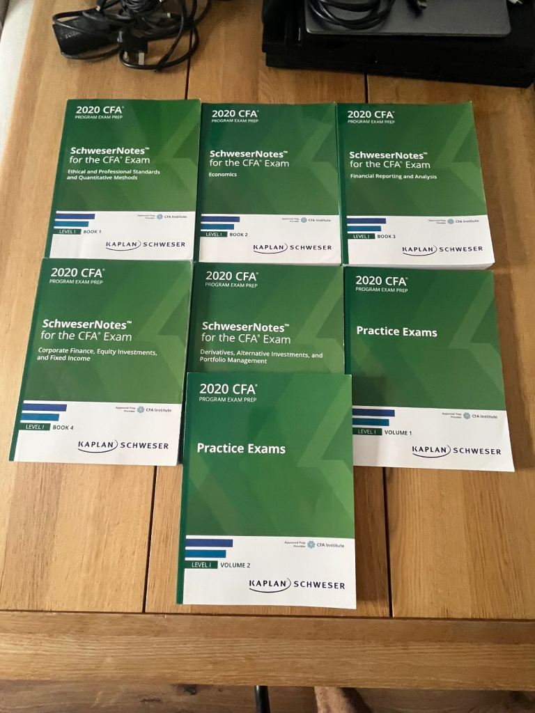 UNUSED CFA Study Book Set